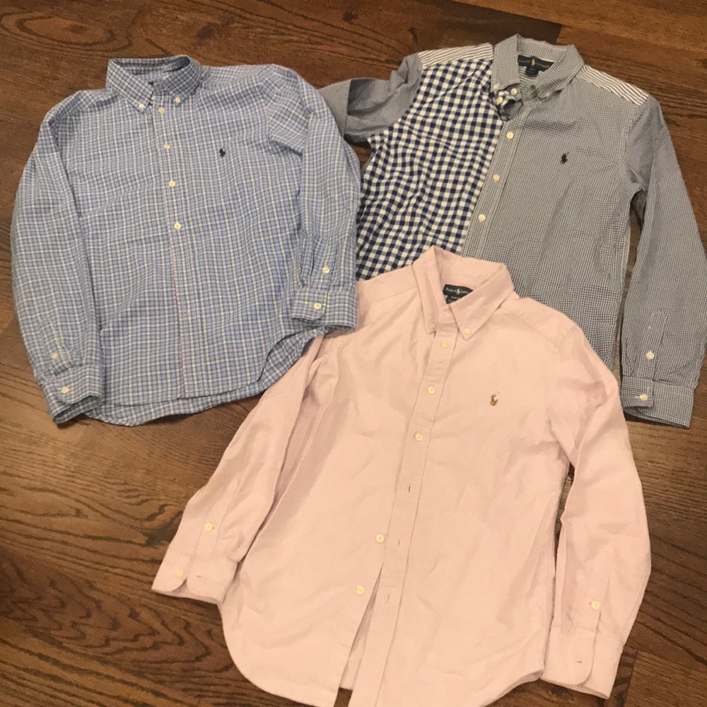 Lot of 3 Ralph Lauren Boys dress shirts